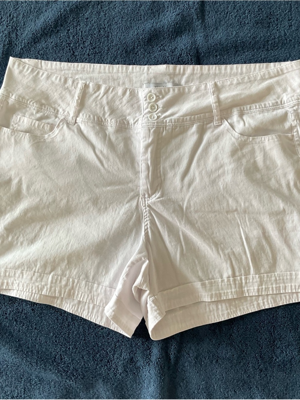 Royalty For Me White Women's Cotton Bermuda Shorts